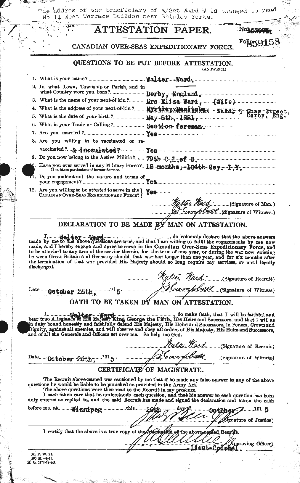 Personnel Records of the First World War - CEF 659752a