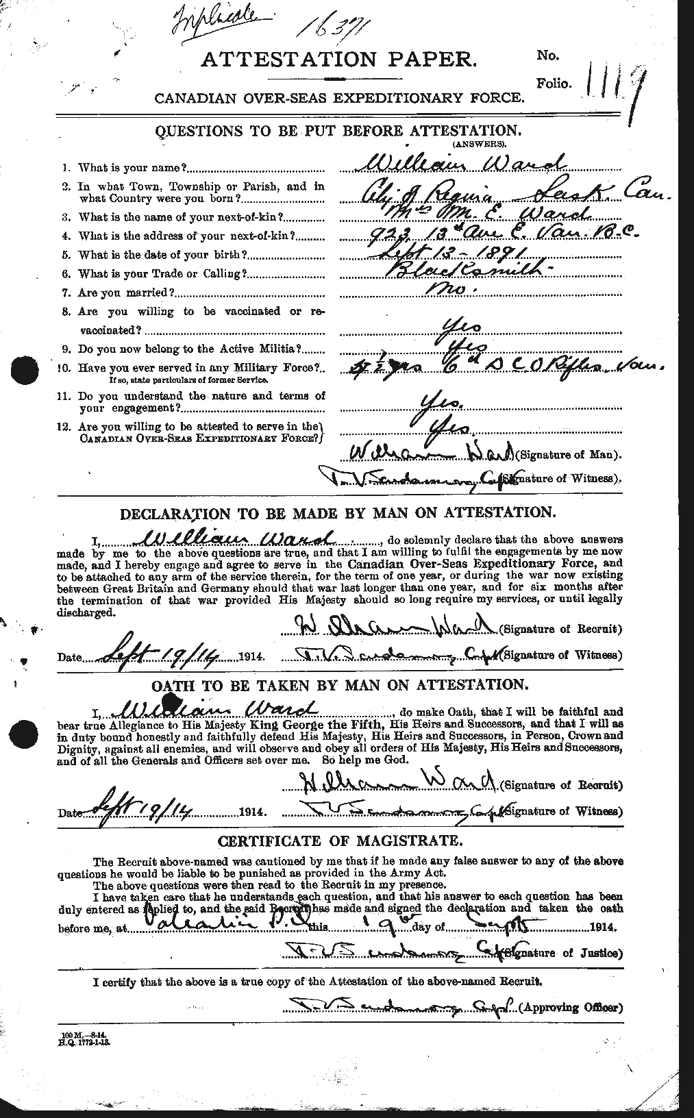 Personnel Records of the First World War - CEF 659769a