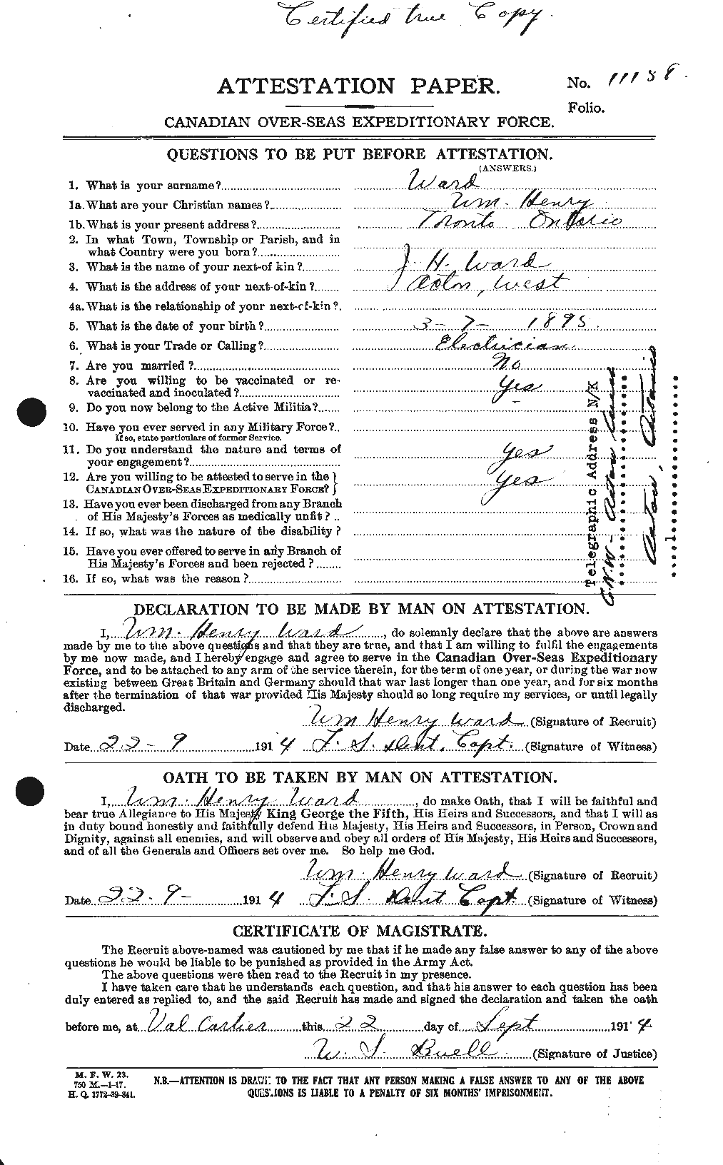 Personnel Records of the First World War - CEF 659826a