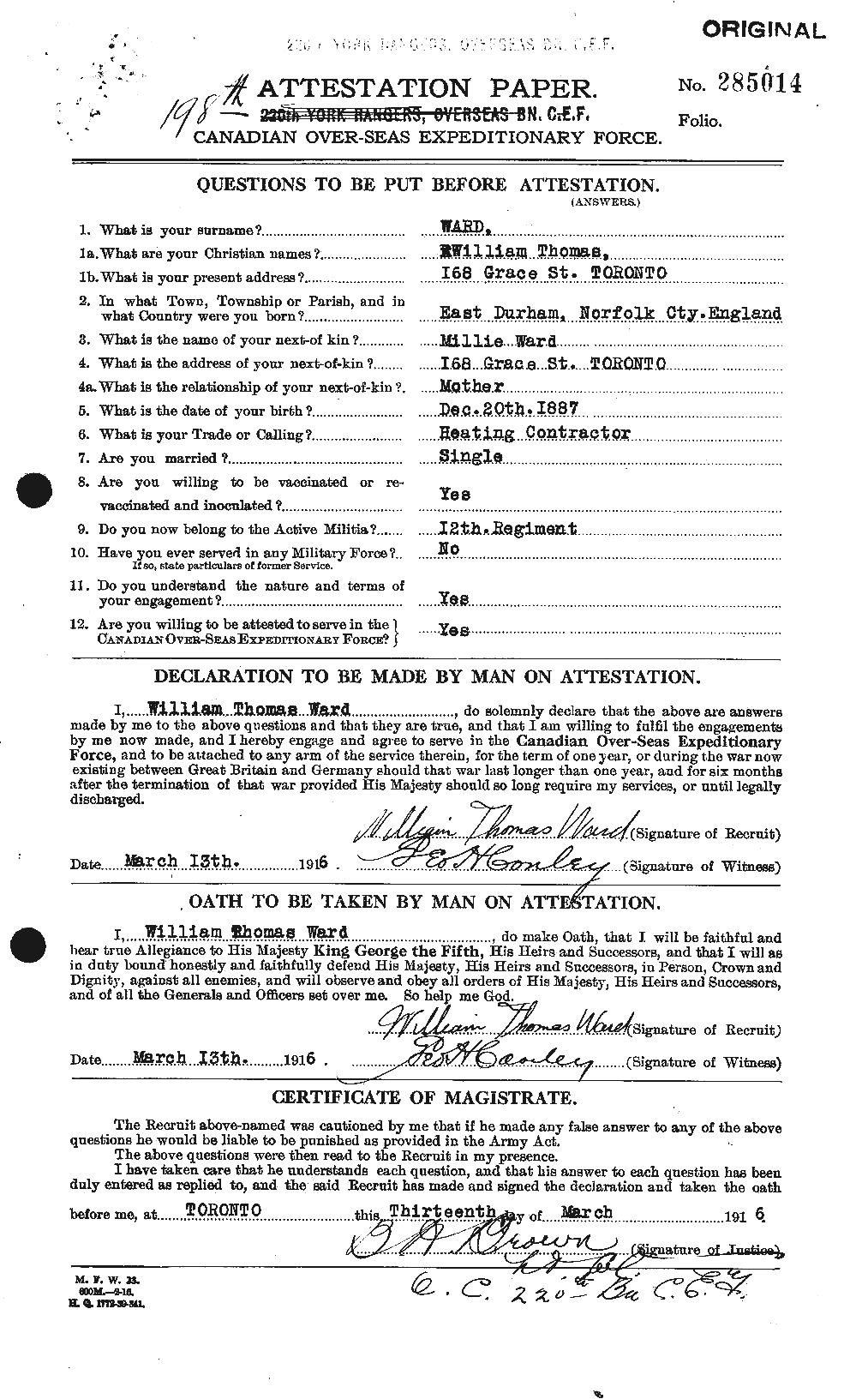 Personnel Records of the First World War - CEF 659840a