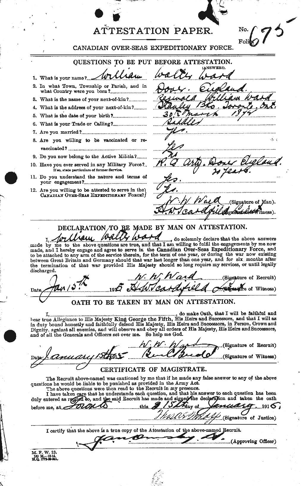 Personnel Records of the First World War - CEF 659845a