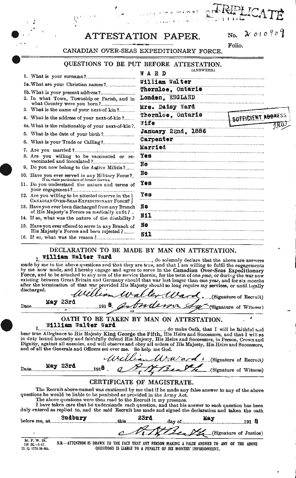 Personnel Records of the First World War - CEF 659848a