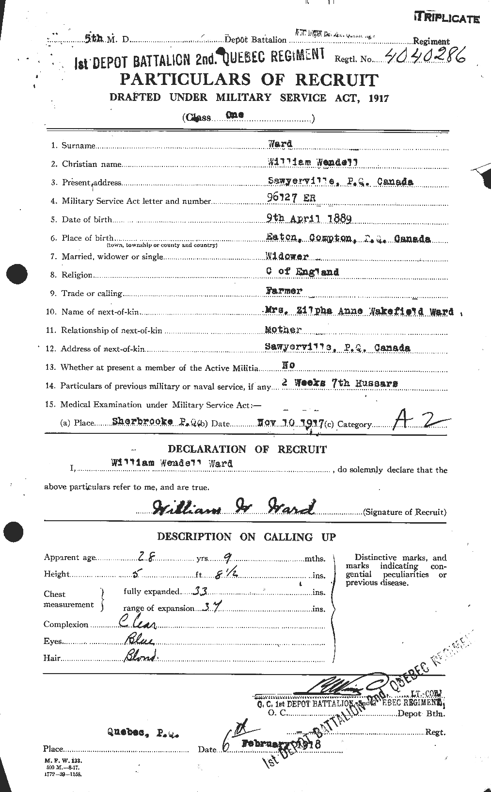 Personnel Records of the First World War - CEF 659851a