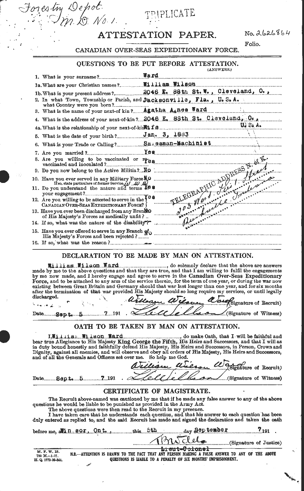 Personnel Records of the First World War - CEF 659852a