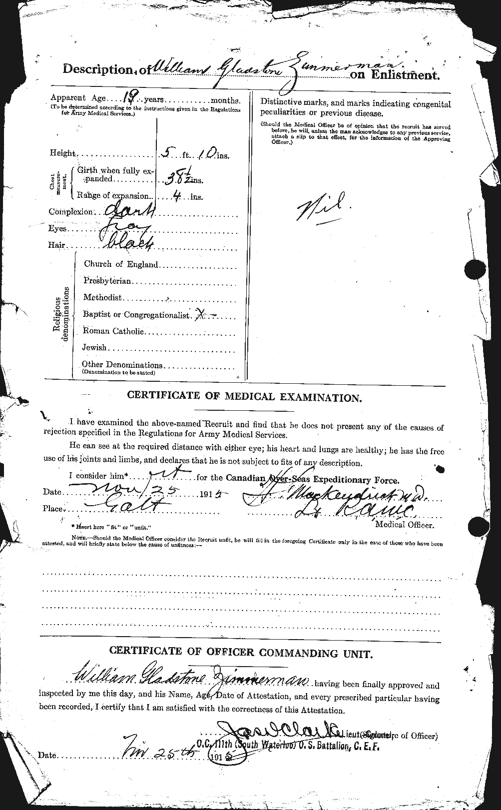 Personnel Records of the First World War - CEF 660270b