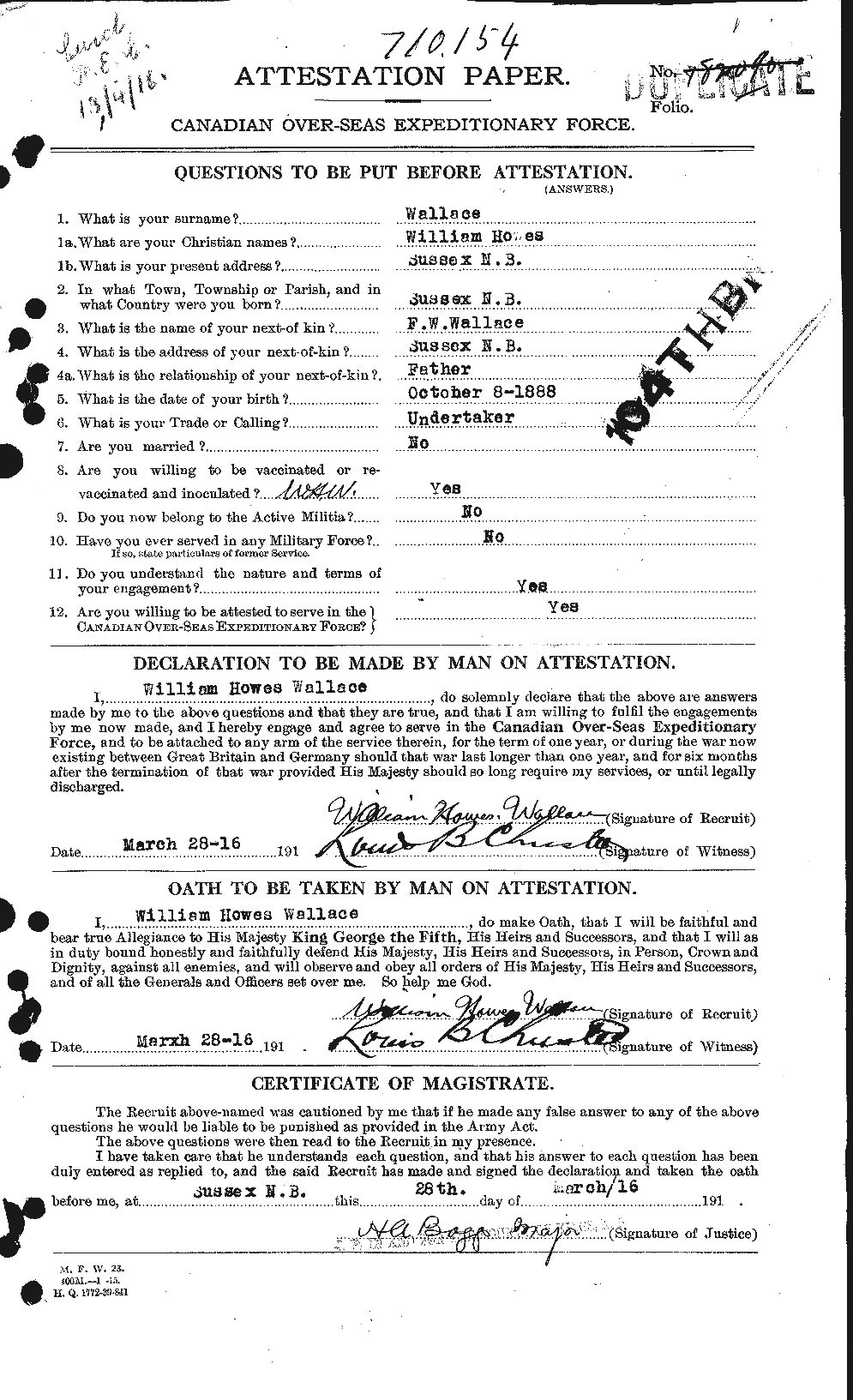 Personnel Records of the First World War - CEF 660745a