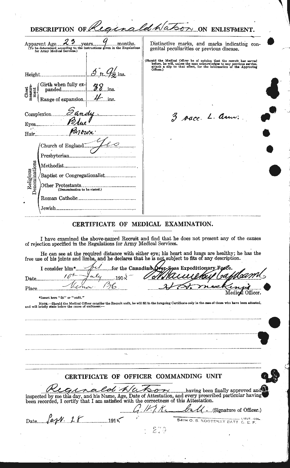 Personnel Records of the First World War - CEF 661175b