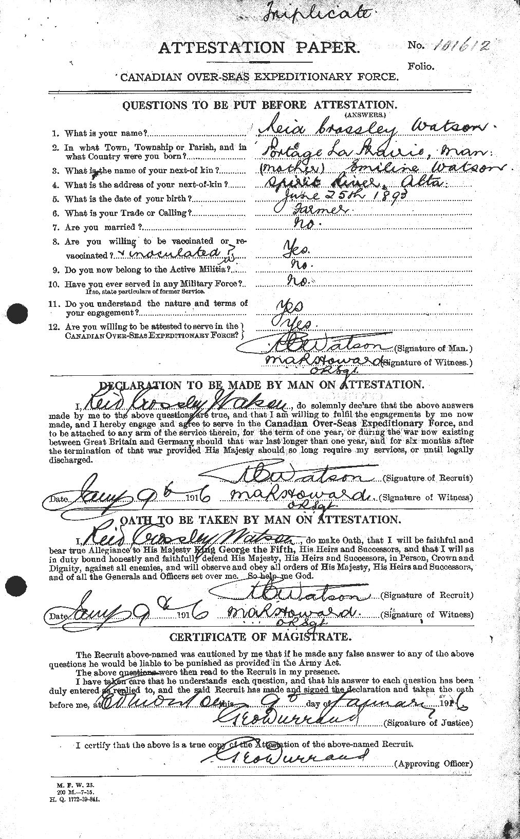 Personnel Records of the First World War - CEF 661179a