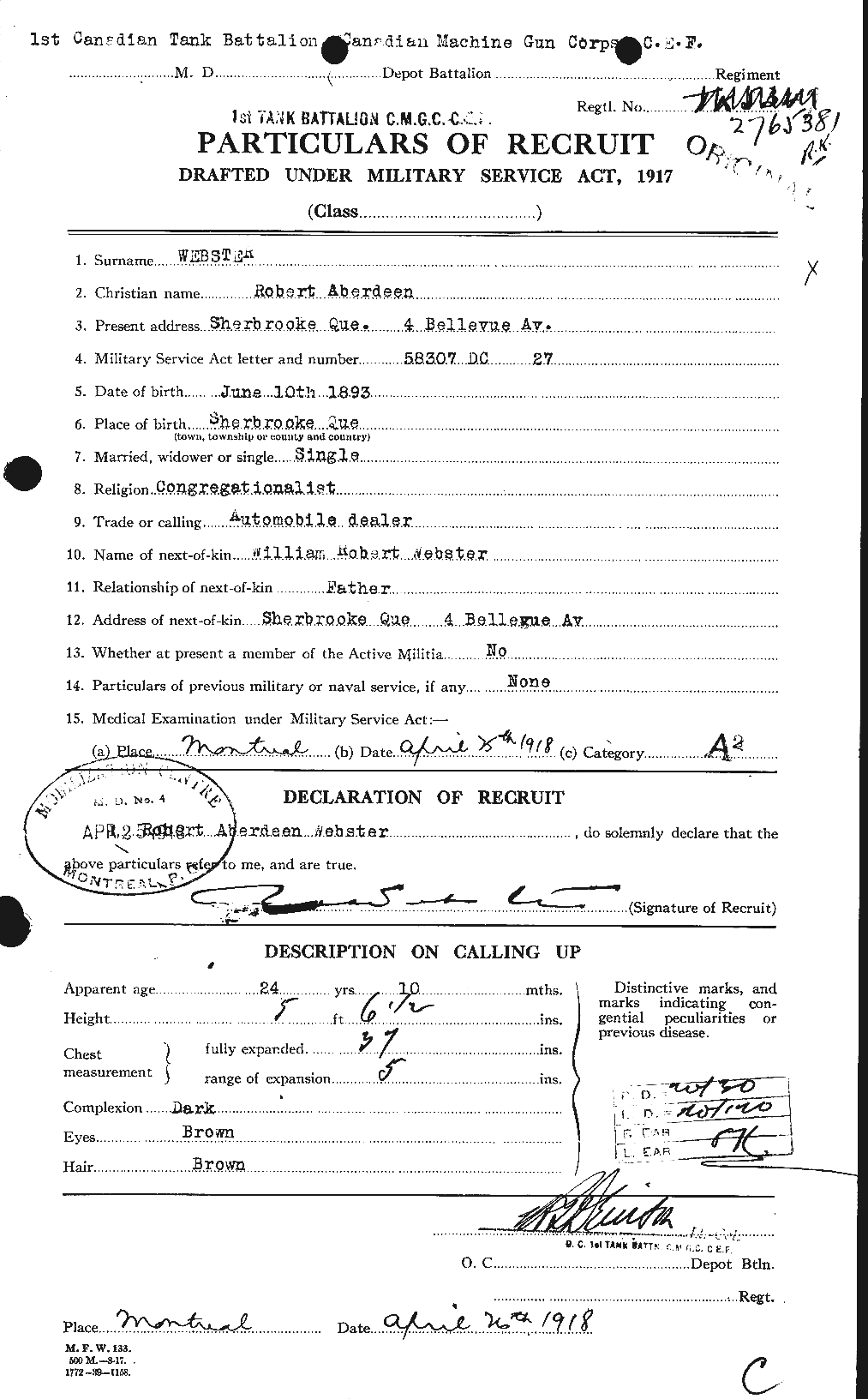 Personnel Records of the First World War - CEF 661958a