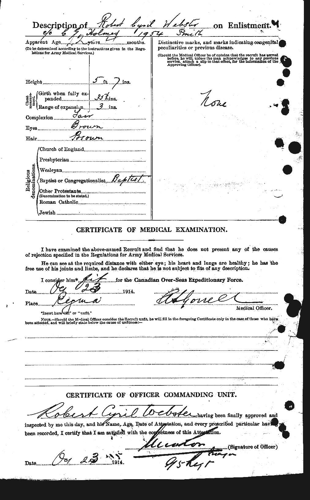 Personnel Records of the First World War - CEF 661961b