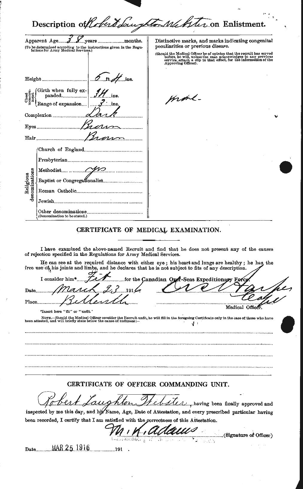 Personnel Records of the First World War - CEF 661966b