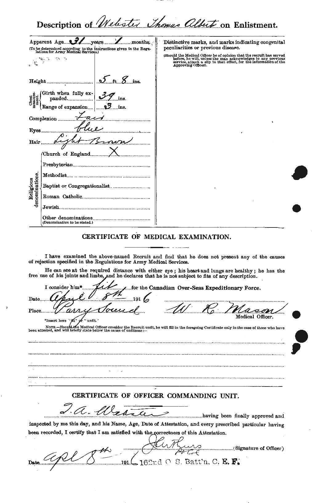 Personnel Records of the First World War - CEF 661989b