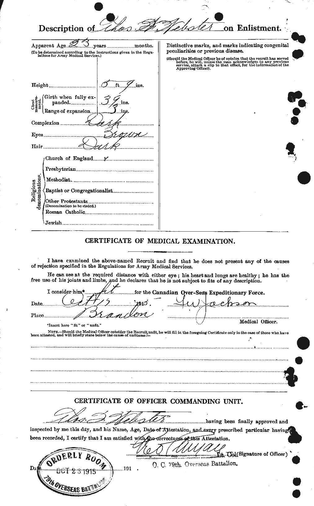 Personnel Records of the First World War - CEF 661991b