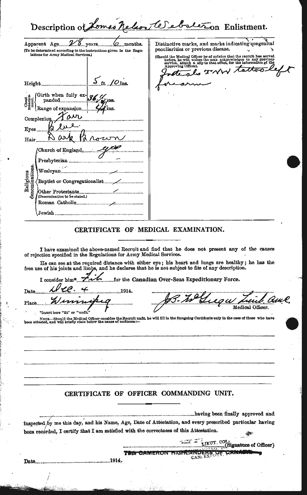 Personnel Records of the First World War - CEF 661995b