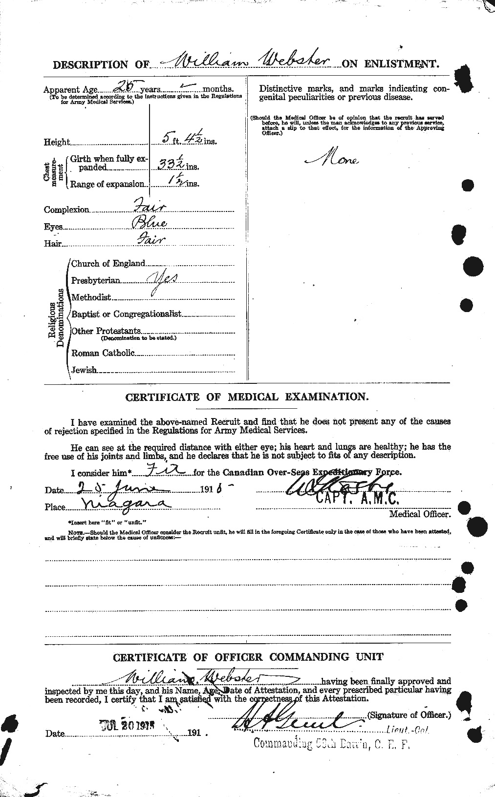 Personnel Records of the First World War - CEF 662013b
