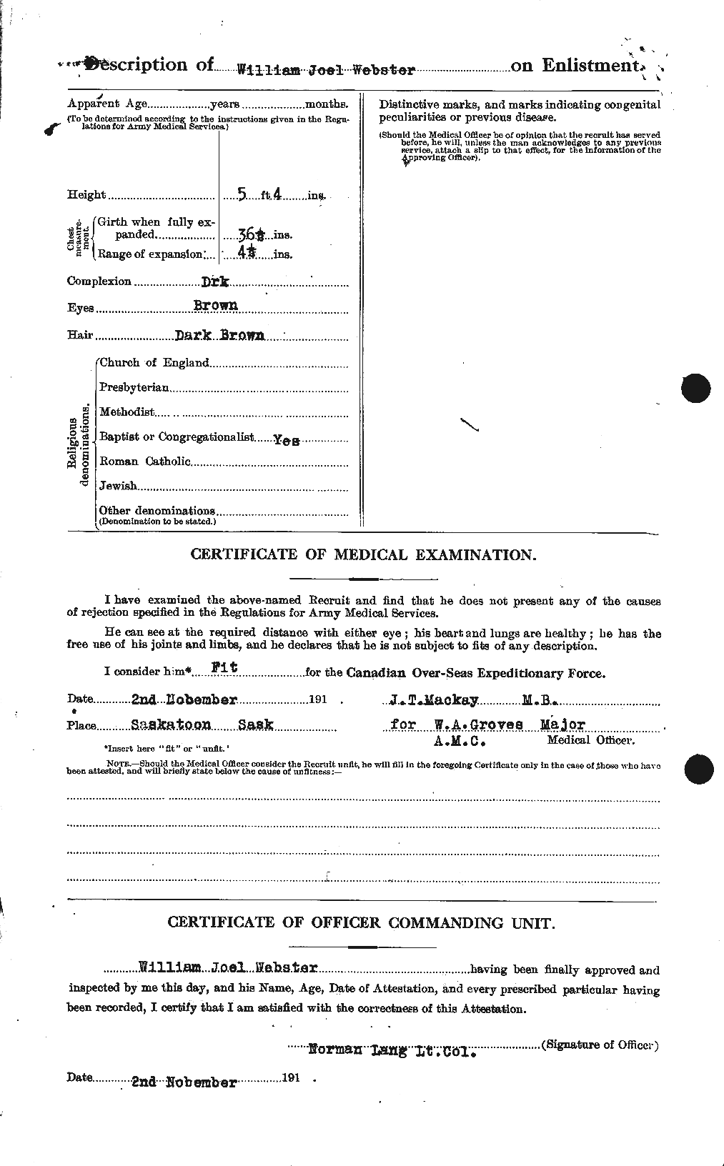 Personnel Records of the First World War - CEF 662032b
