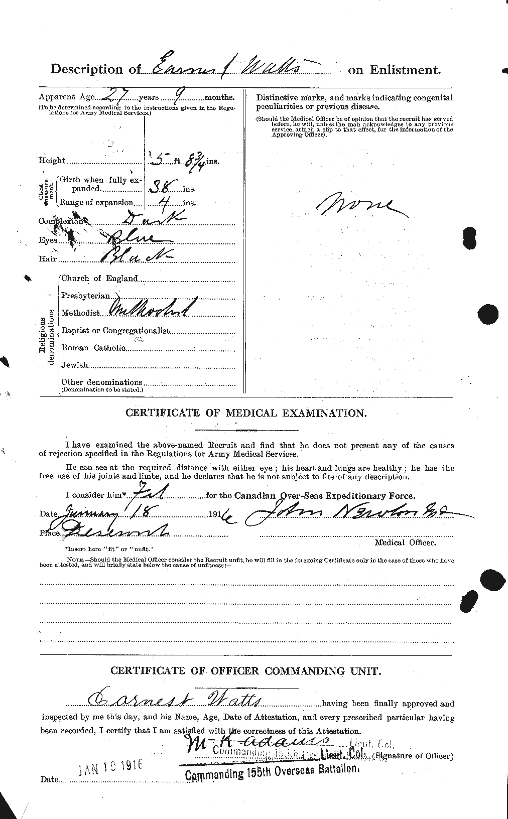 Personnel Records of the First World War - CEF 662746b