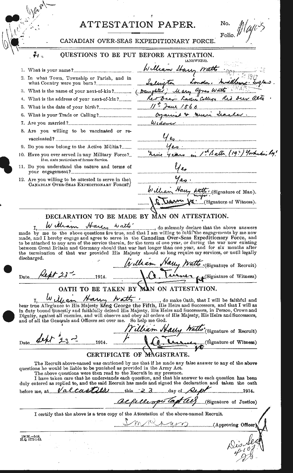 Personnel Records of the First World War - CEF 662940a