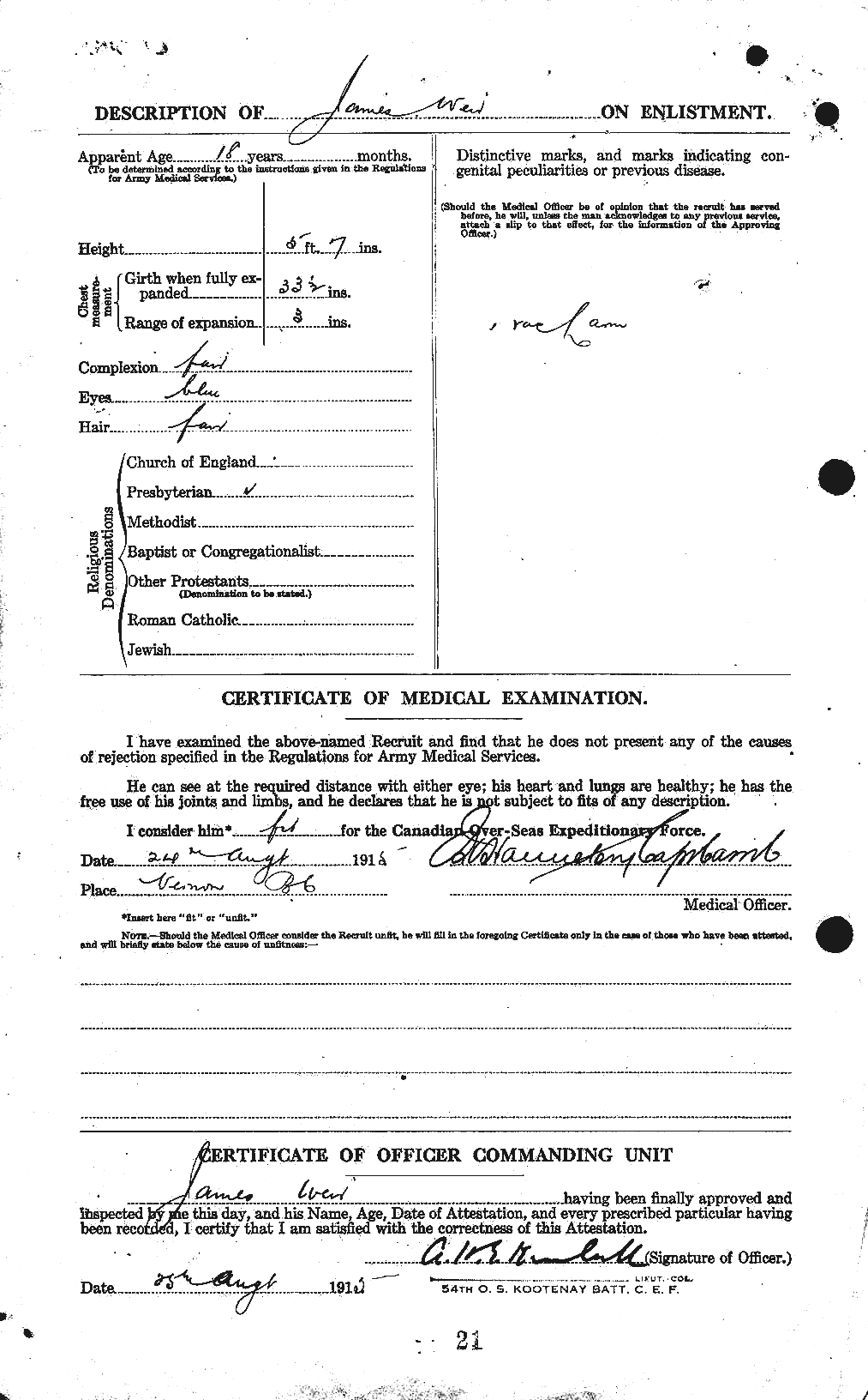 Personnel Records of the First World War - CEF 663851b