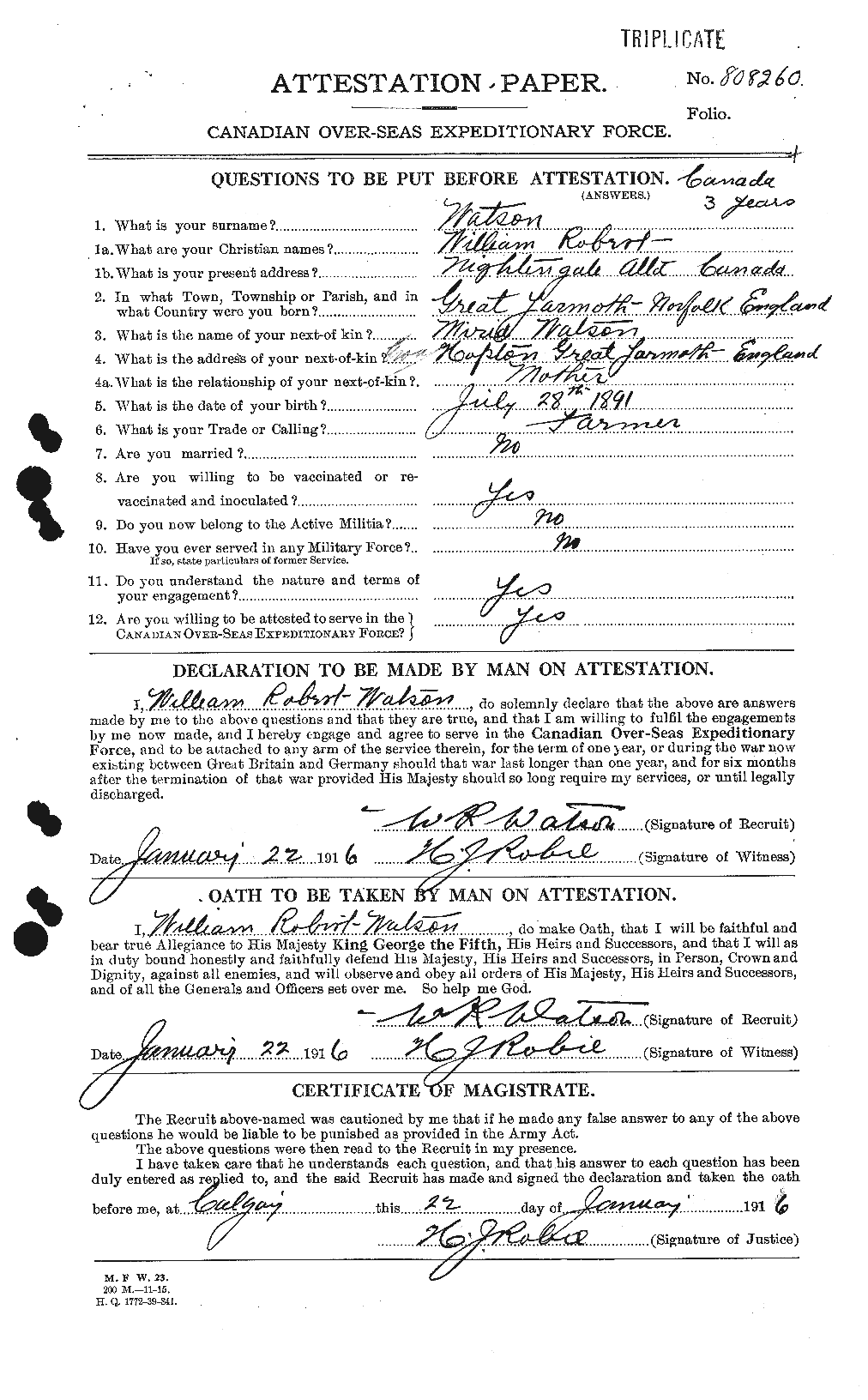 Personnel Records of the First World War - CEF 664343a