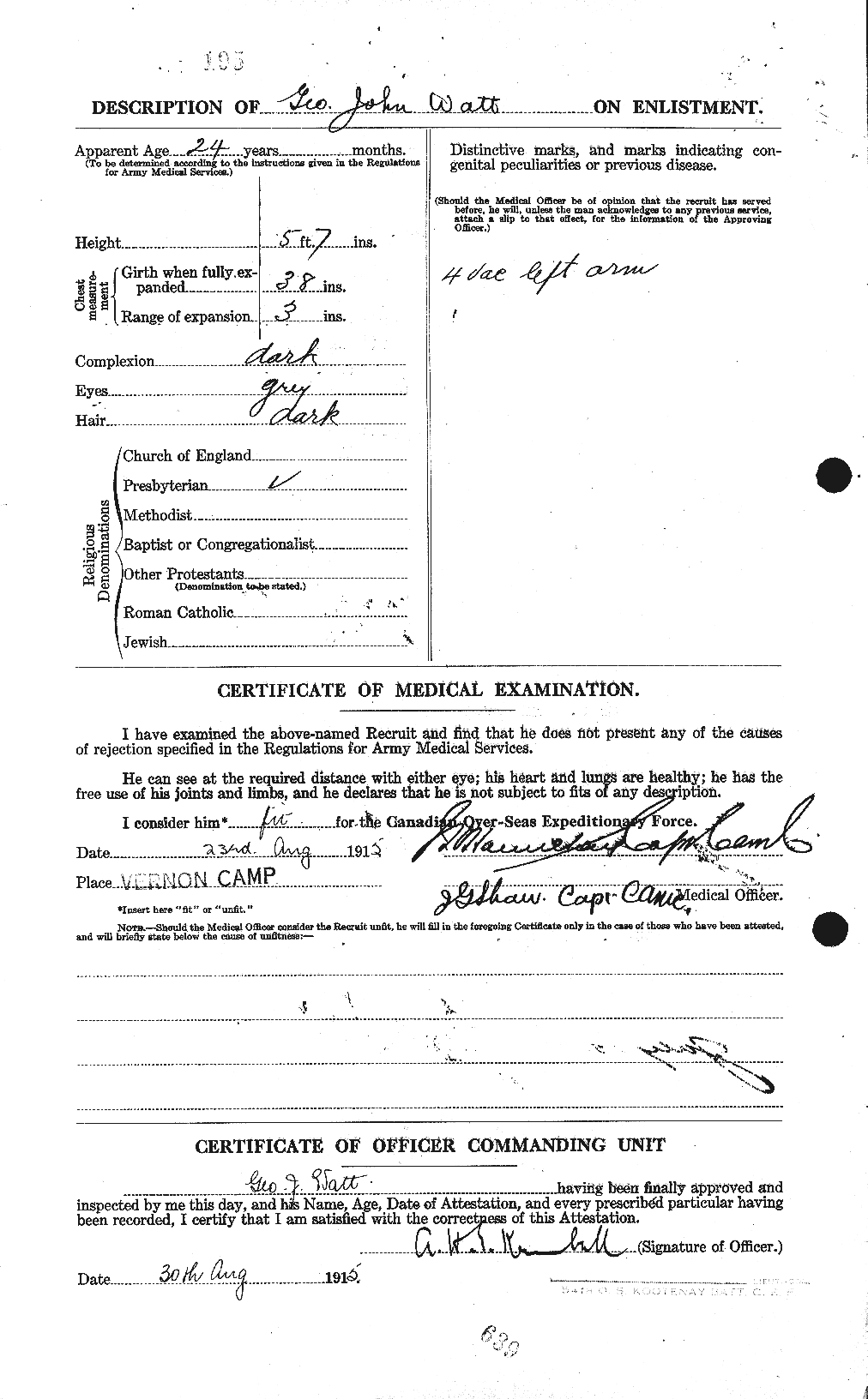 Personnel Records of the First World War - CEF 664434b