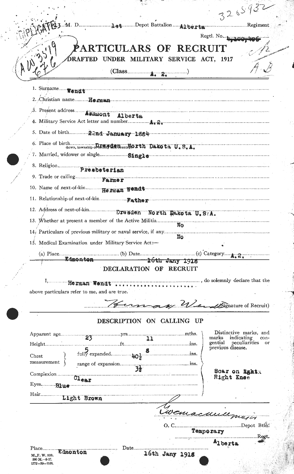 Personnel Records of the First World War - CEF 664546a
