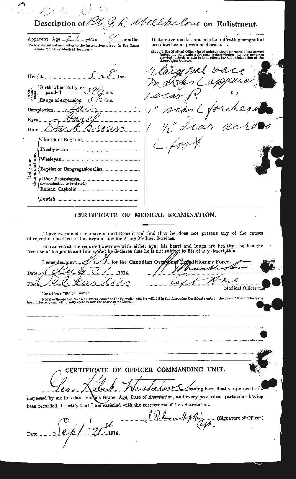 Personnel Records of the First World War - CEF 664863b