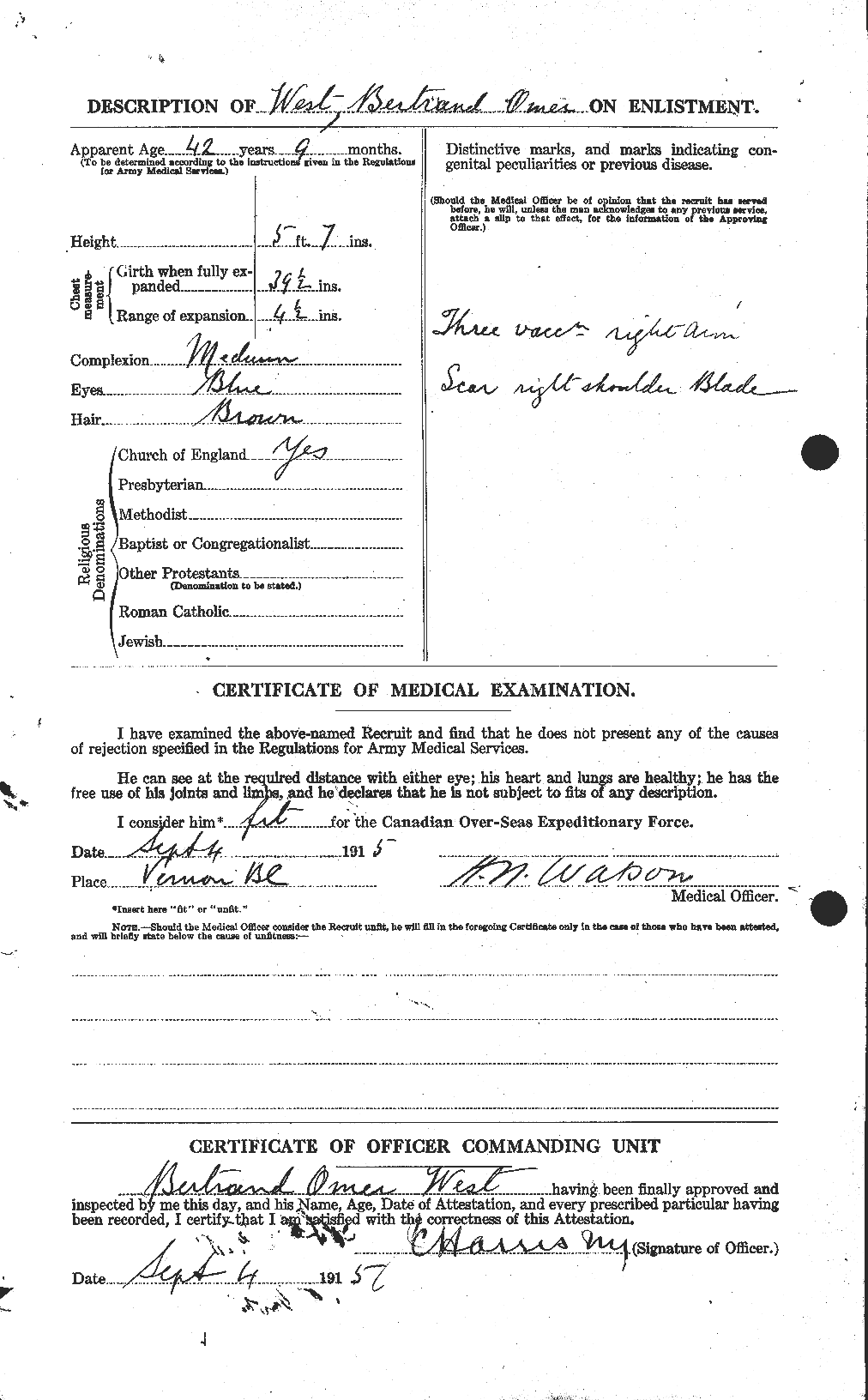 Personnel Records of the First World War - CEF 666074b