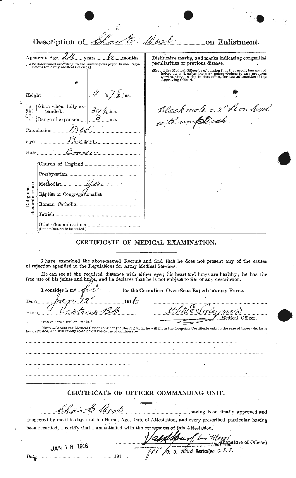 Personnel Records of the First World War - CEF 666085b