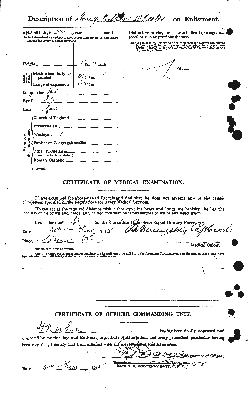 Personnel Records of the First World War - CEF 666567b