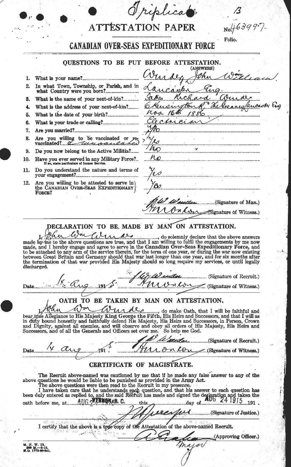 Personnel Records of the First World War - CEF 667300a