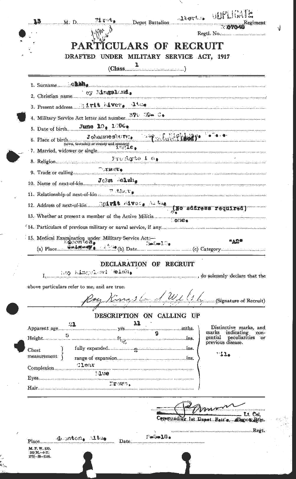 Personnel Records of the First World War - CEF 667723a