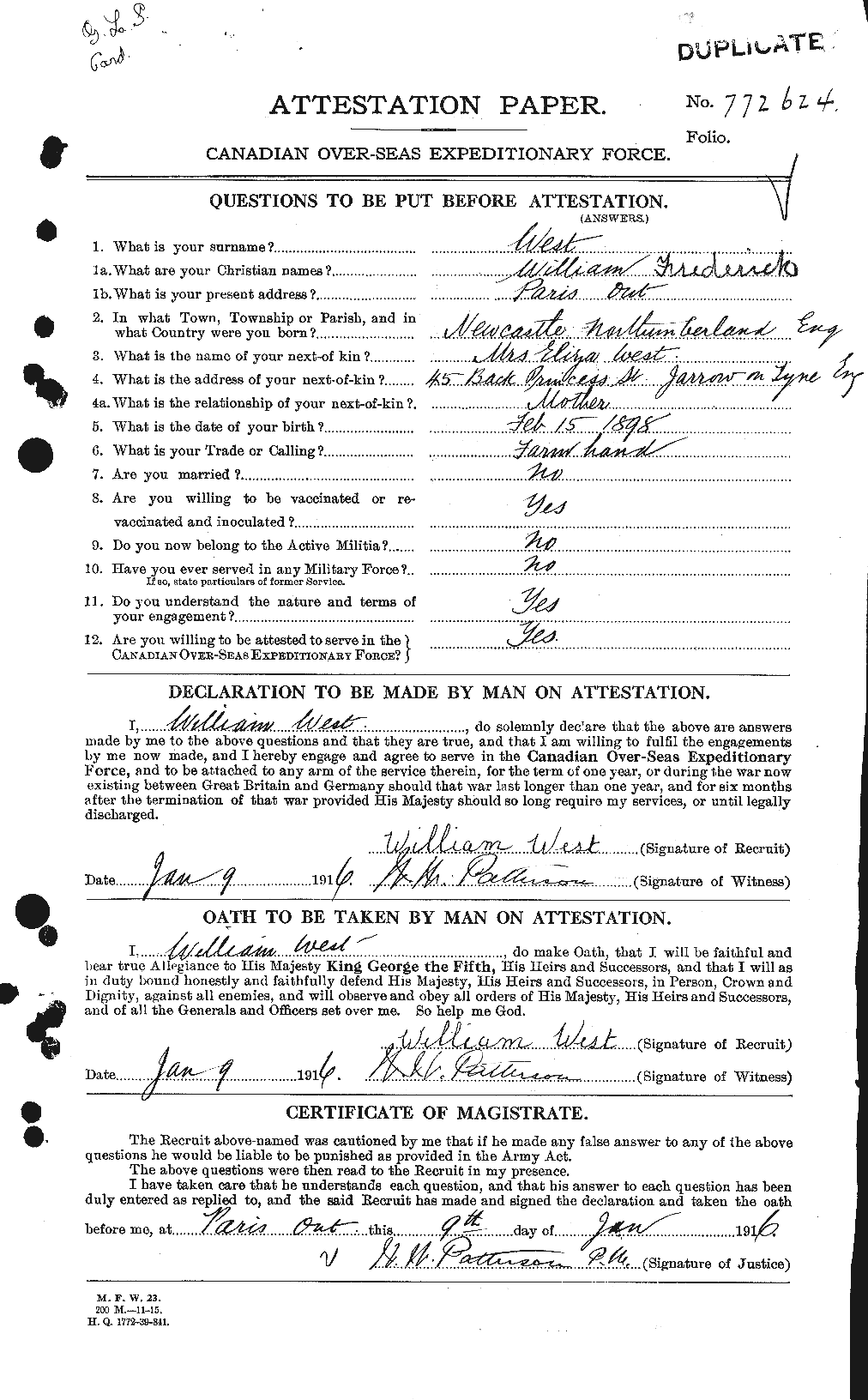 Personnel Records of the First World War - CEF 668004a