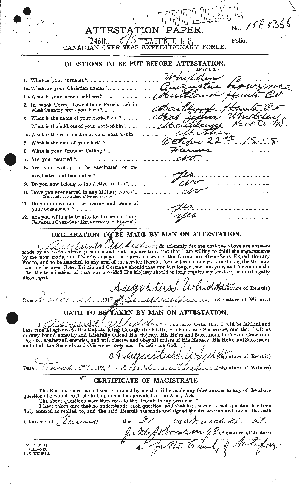 Personnel Records of the First World War - CEF 668656a