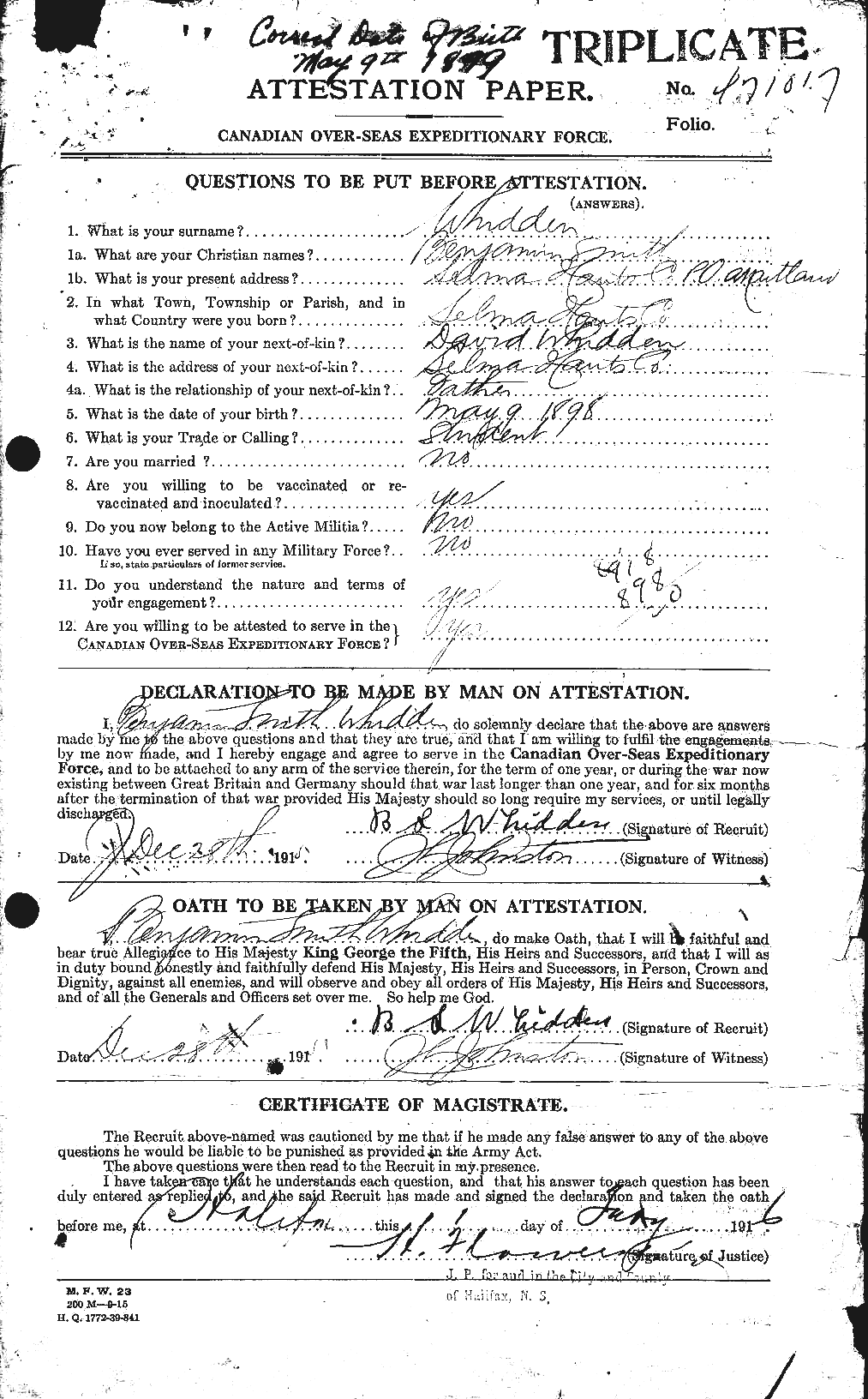 Personnel Records of the First World War - CEF 668657a