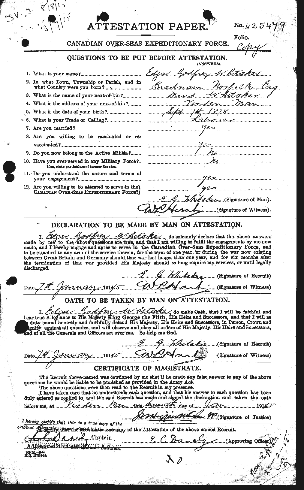 Personnel Records of the First World War - CEF 668814a