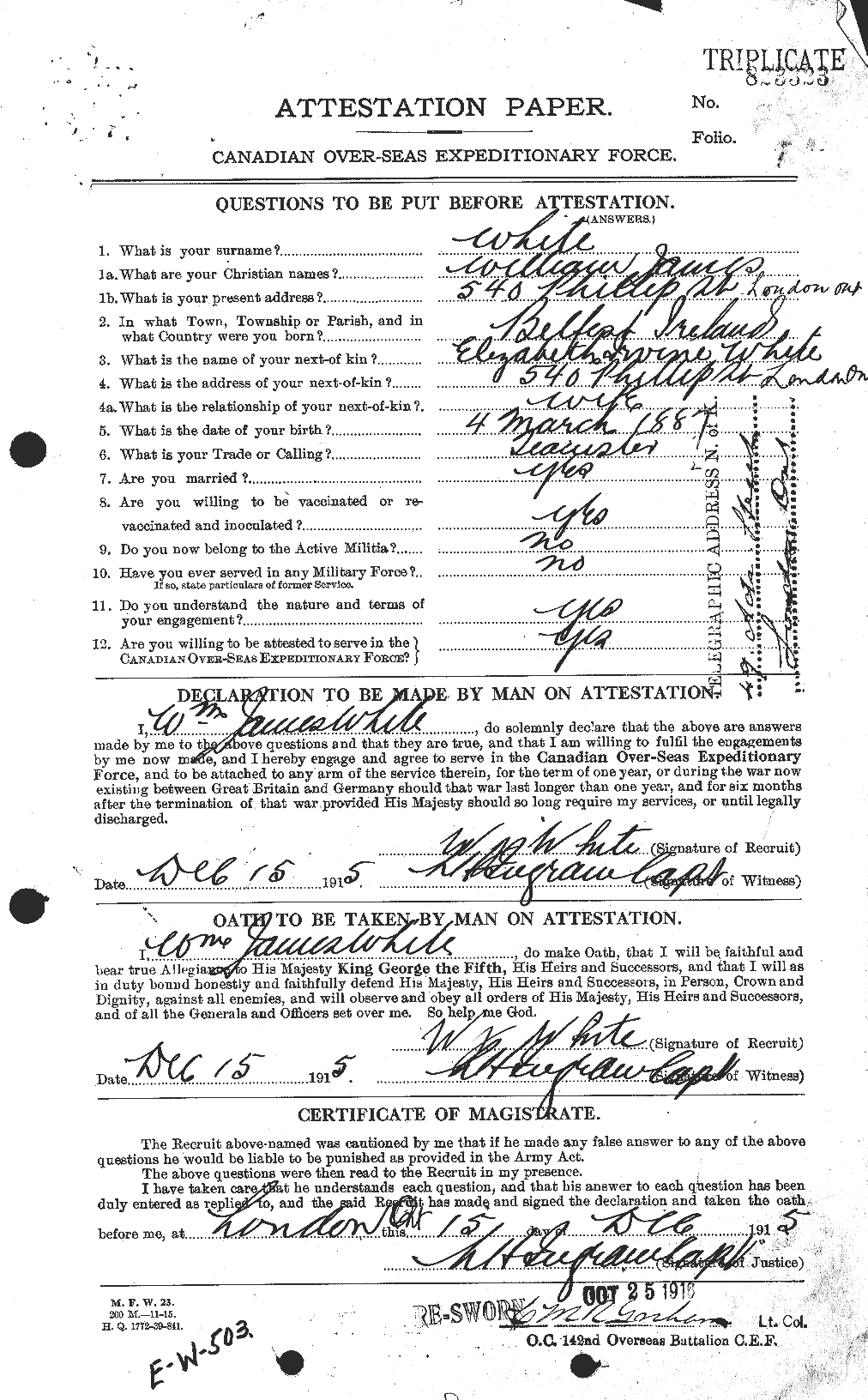 Personnel Records of the First World War - CEF 669040a
