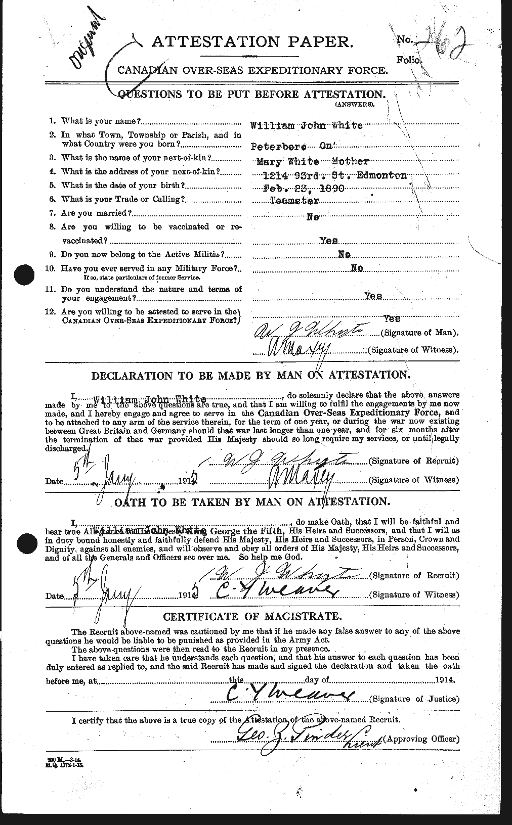 Personnel Records of the First World War - CEF 669048a