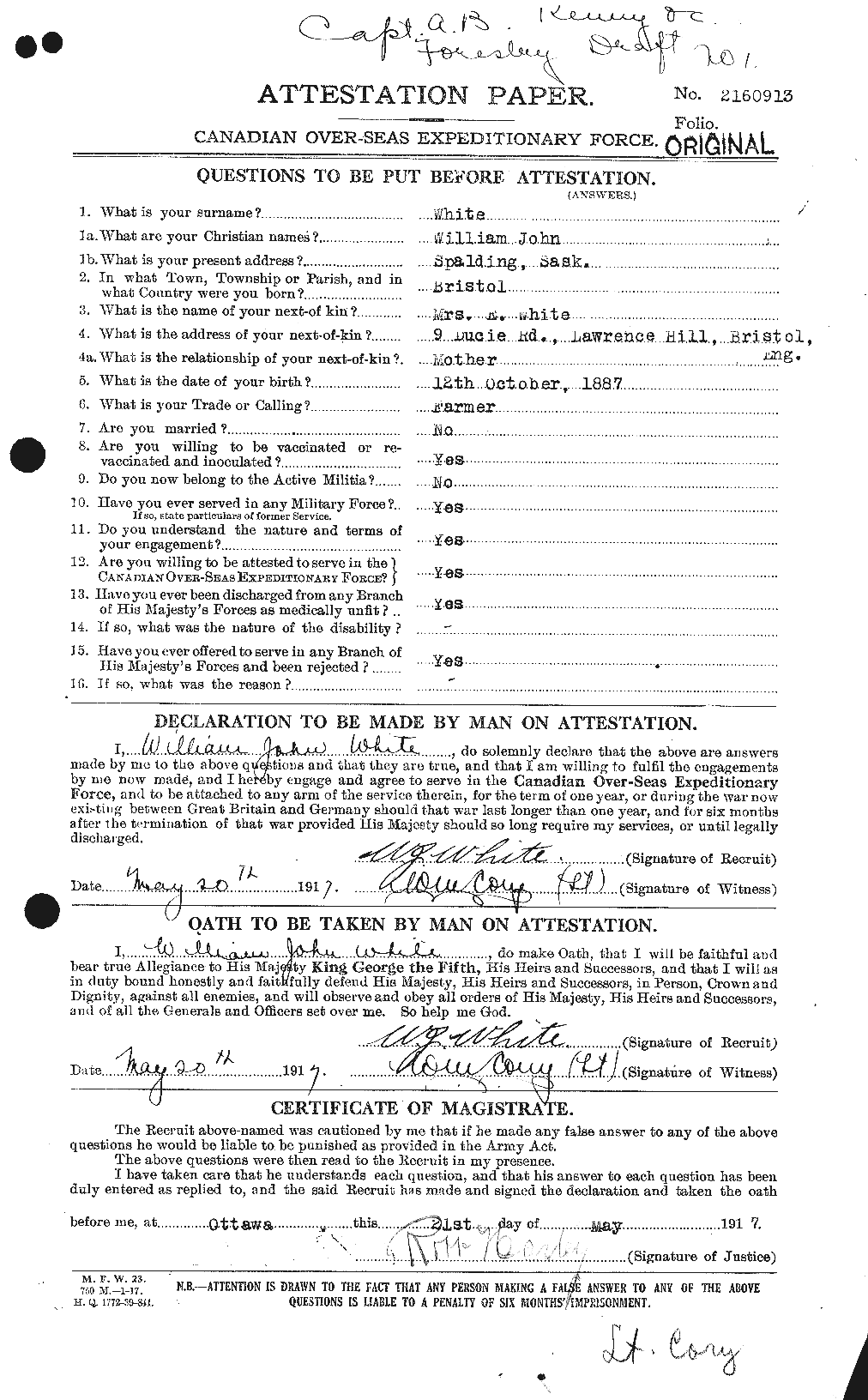 Personnel Records of the First World War - CEF 669053a