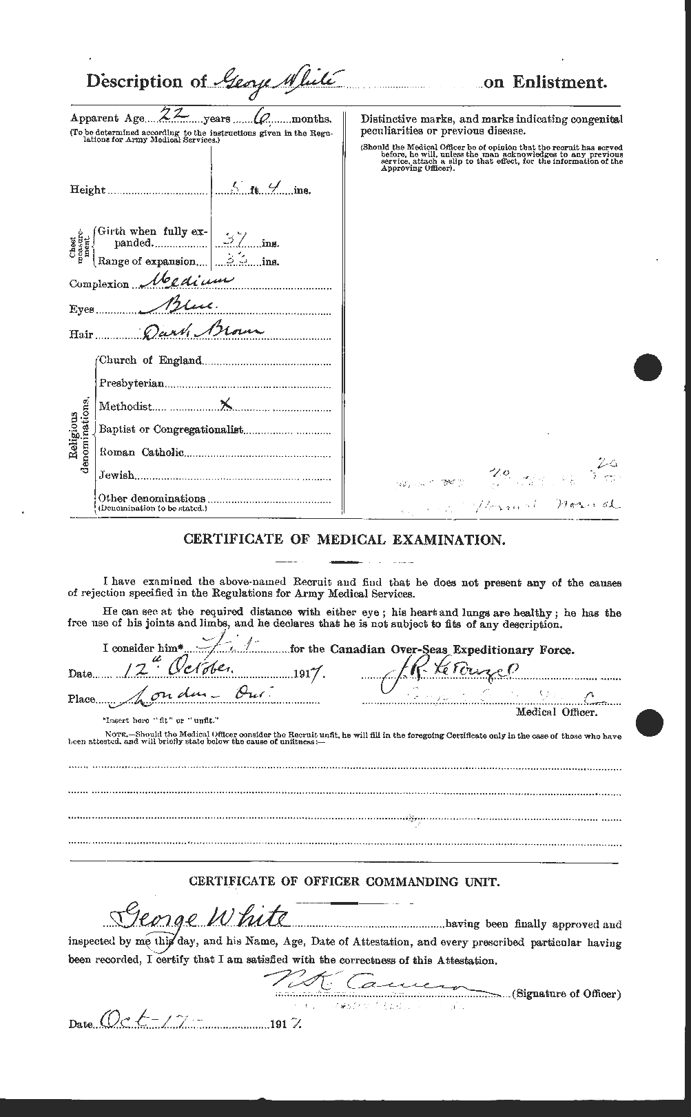 Dossiers du Personnel de la Première Guerre mondiale - CEC 669447b