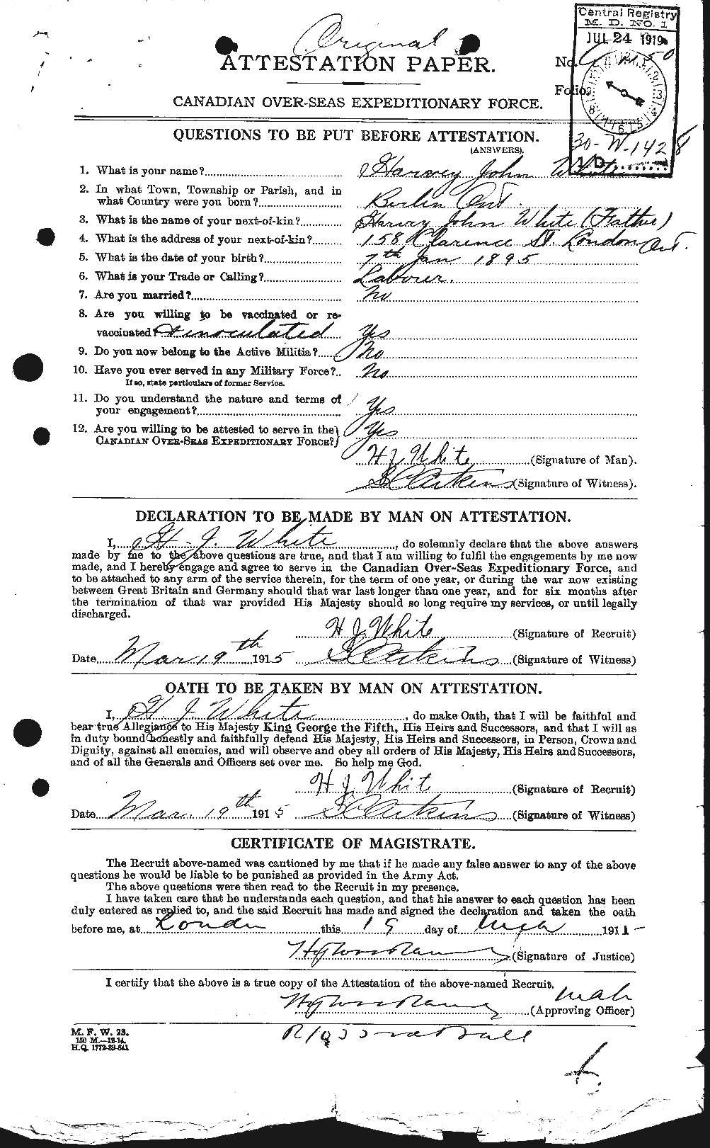 Personnel Records of the First World War - CEF 669629a