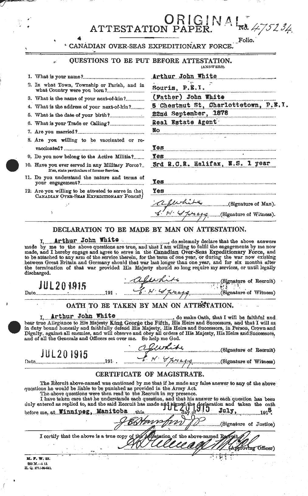 Personnel Records of the First World War - CEF 669847a