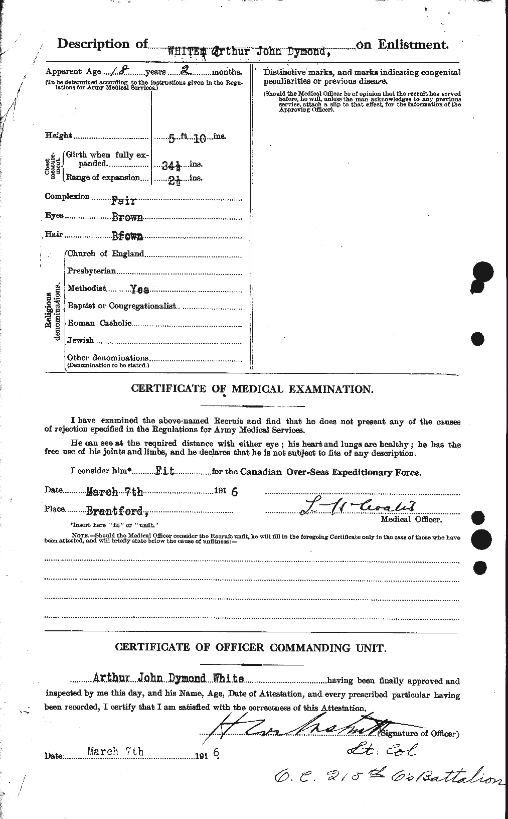Dossiers du Personnel de la Première Guerre mondiale - CEC 669849b
