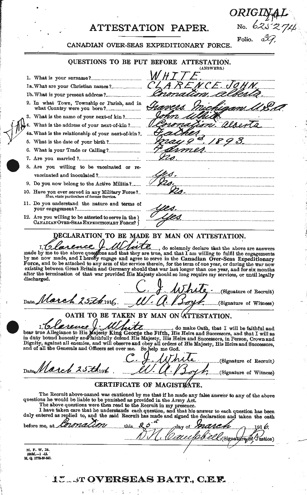 Personnel Records of the First World War - CEF 669978a