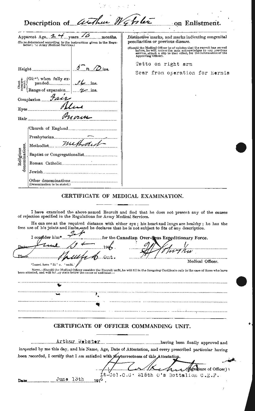 Personnel Records of the First World War - CEF 670260b