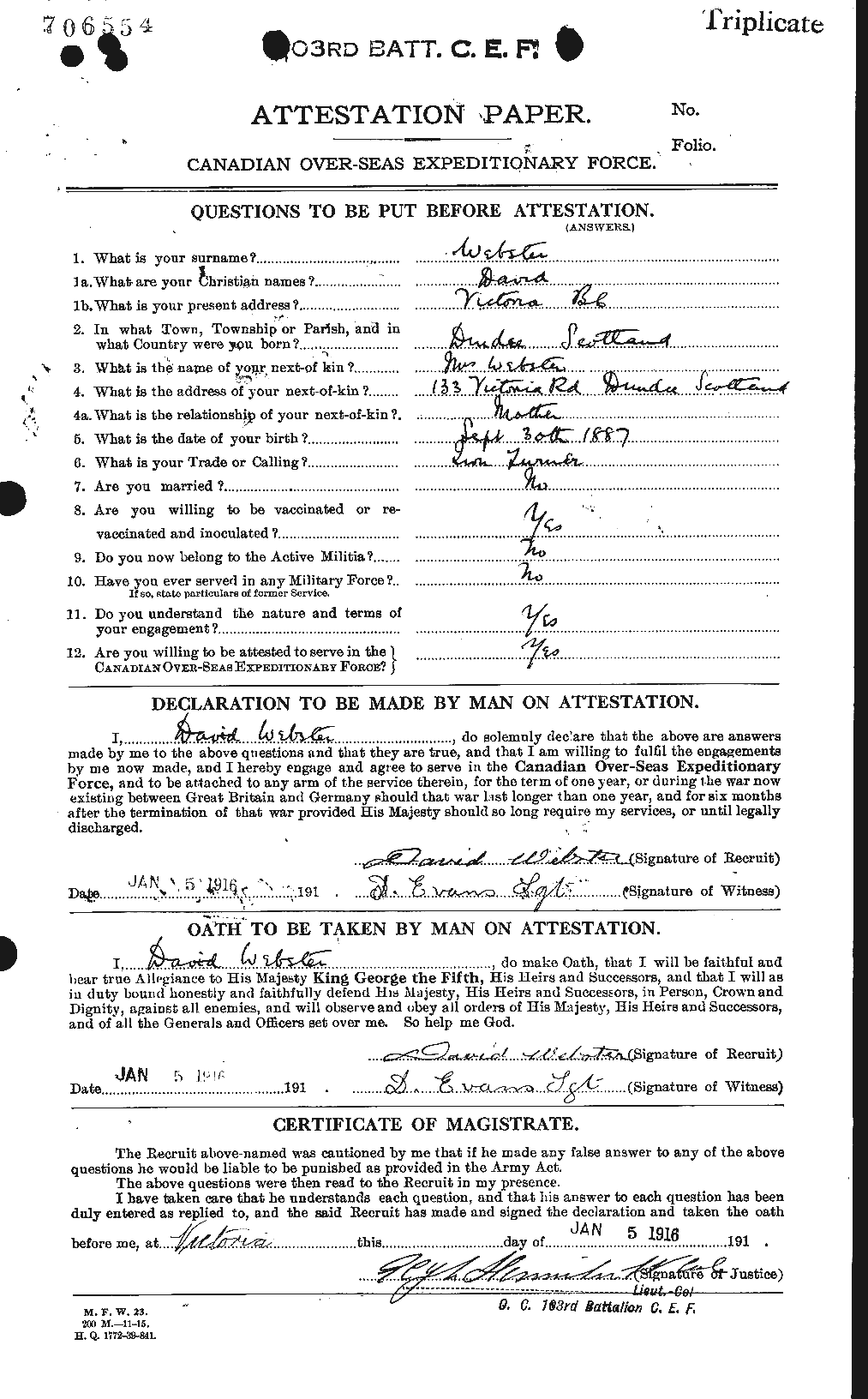 Personnel Records of the First World War - CEF 670316a