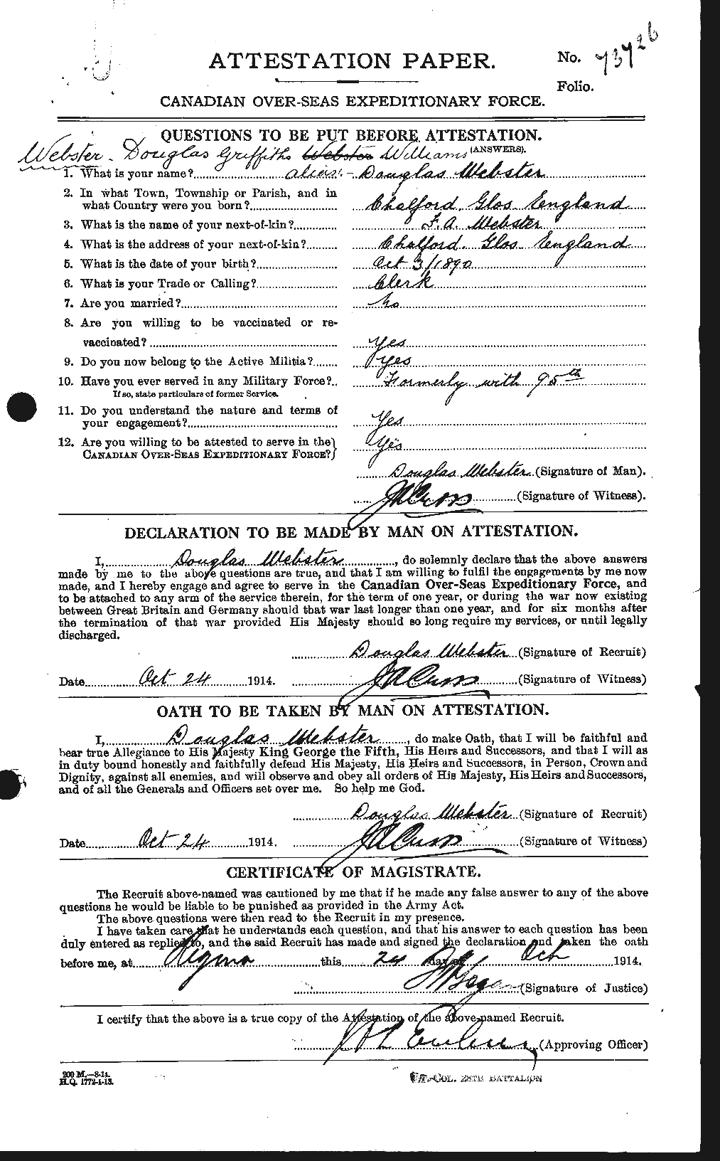 Personnel Records of the First World War - CEF 670326a