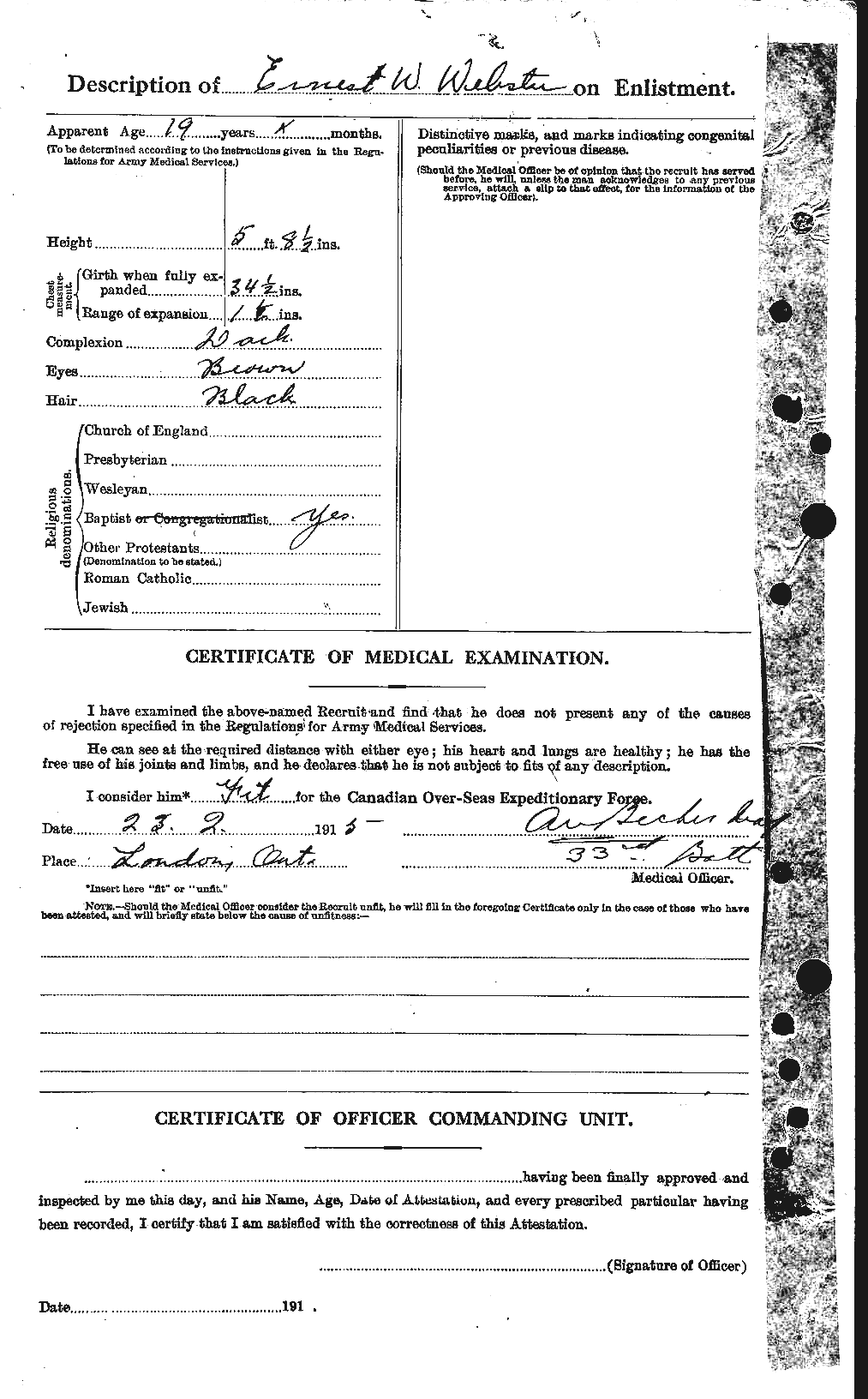Personnel Records of the First World War - CEF 670343b