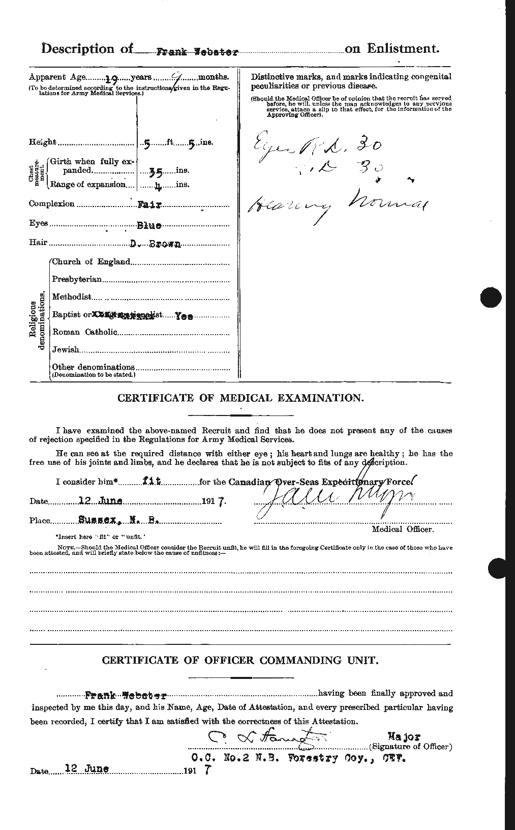 Personnel Records of the First World War - CEF 670350b