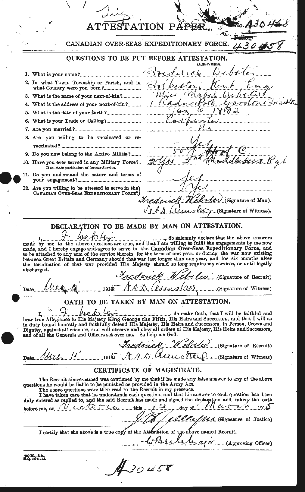 Personnel Records of the First World War - CEF 670359a